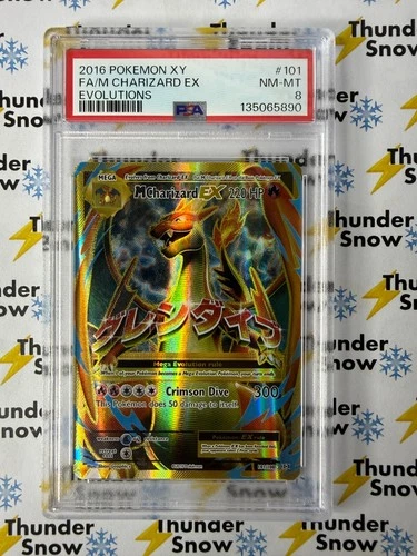 Mega Charizard ex #101 Evolutions 2016 Pokemon XY PSA 8