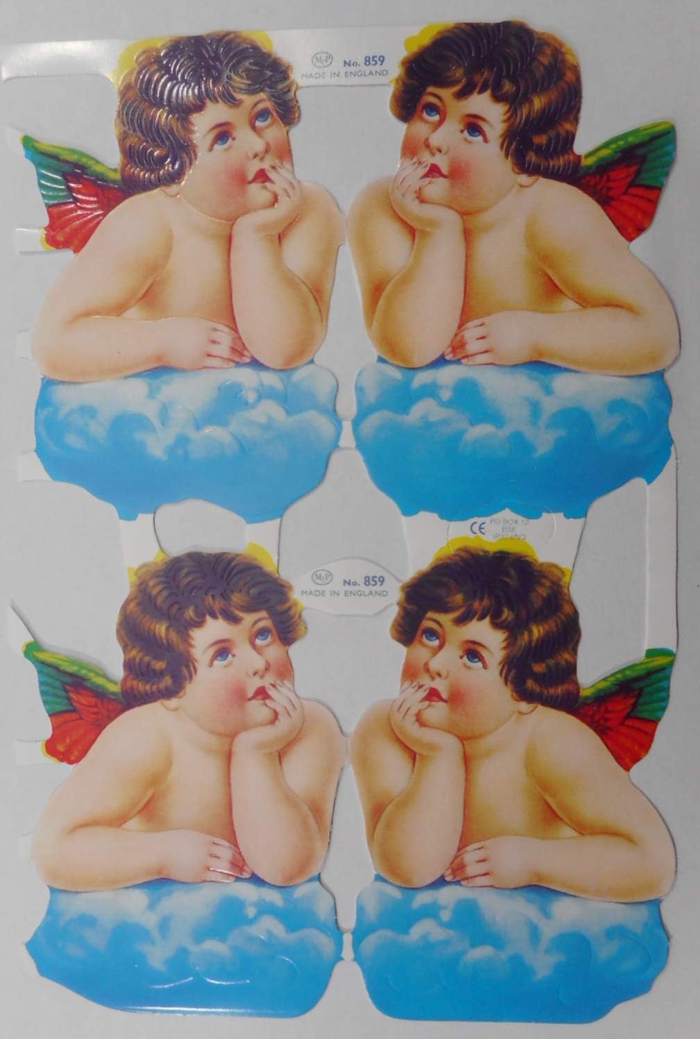 Glanzbilder Engel auf Wolke Engekkopf Angel Posiebilder Deko Mamelok 38