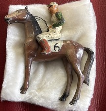 Antique Lead Horse and Hunt Derby Jockey Rider 6