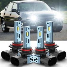 For Chevy Impala 2000-2005 LED Headlight Bulbs Combo 9005+9006 4pc 6000K White