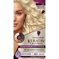 Schwarzkopf Keratin Blonde Hair Dye, 001 Platinum Blonde, Professional Quality H