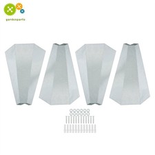 4 Pack 8 lbs Medium Size Chicken Cone Galvanized Steel Poultry Restraining Cone