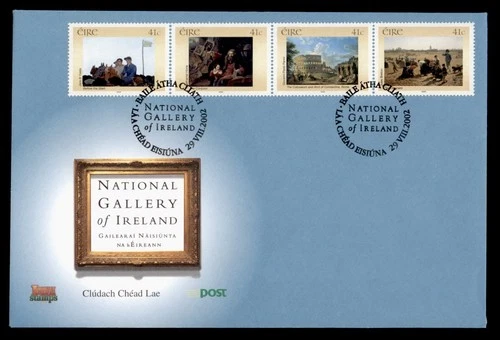 DR WHO 2002 IRELAND FDC ART NATIONAL GALLERY STRIP M77260