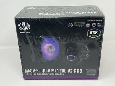 Cooler Master MasterLiquid ML120L V2 CPU Liquid Cooler - Black, Factory Sealed