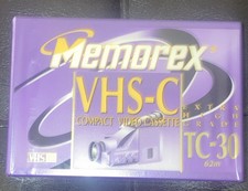 Memorex VHS-C Compact Video Cassette Tape Extra High Grade TC 30 New 