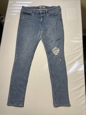Levi's 711 Skinny Jeans Distressed Womens Size 31x30 Light Wash Denim