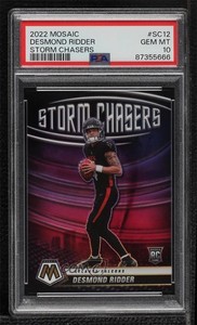2022 Panini Mosaic Storm Chasers Desmond Ridder #SC-12 PSA 10 GEM MT Rookie RC