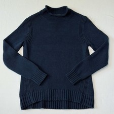 Vintage J Crew Roll Neck Sweater Mens Large Oarsman Fisherman Wool Knit Pullover