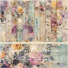 Vintage Floral Scrapbook Paper Pad - Flower Patterned Cardstock Paper Pads,6x...