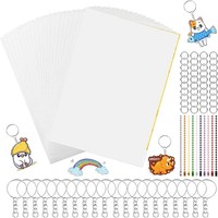 150-Teiliges Set Mit Schrumpffolien, SchlüSselanhäNger-Set Aus Schrumpfpapi6934