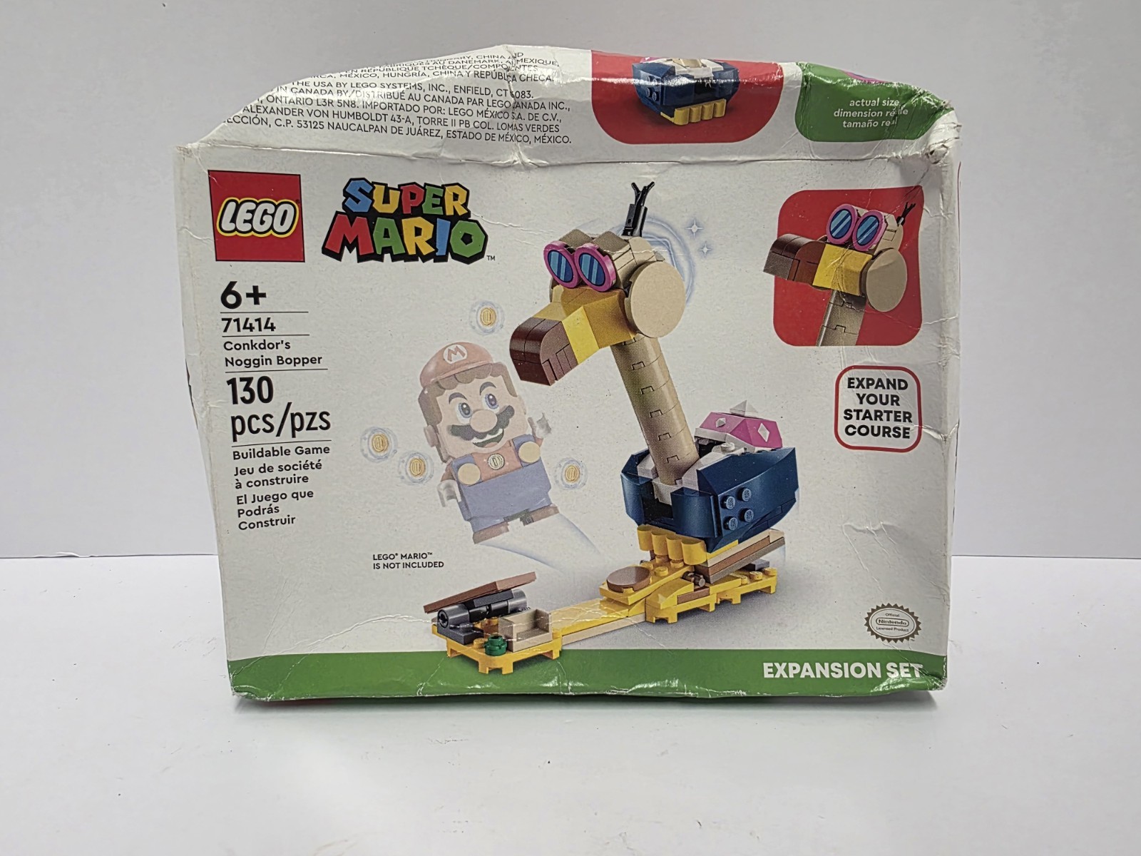 BRAND NEW*  Lego 71414 Super Mario Conkdor's Noggin Bopper *RETIRED* Damaged Box