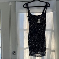 Windsor Rhinestone Mesh Bodycon Mini Dress Size Lg NWT Party Formal Fancy Dress