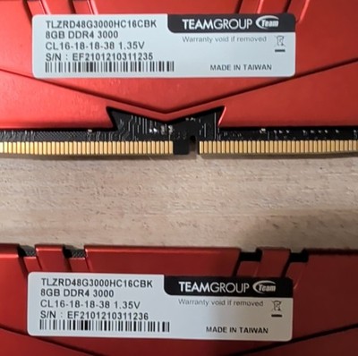 TEAMGROUP T-Force Vulcan Z DDR4 3000 16GB (2x8GB) DIMM Desktop RAM