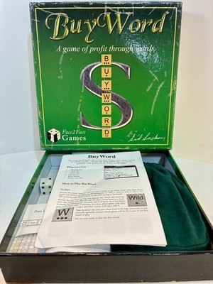BUY WORD Word Game w/ a Twist Sid Sackson 2004 Face2Face Games COMPLETE BUYWORD