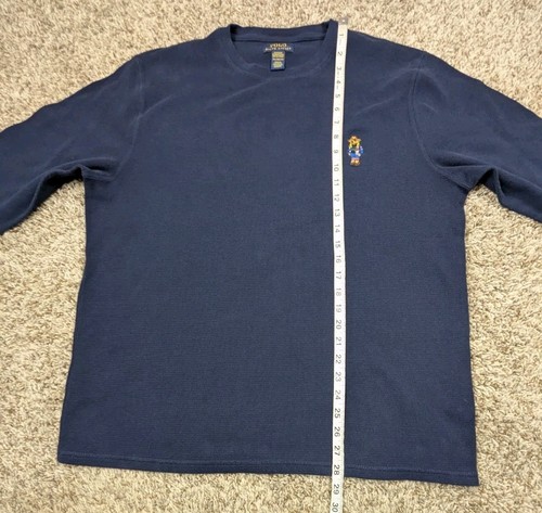 Polo Ralph Lauren Hemd Herren 2XL Blau Nachtwäsche Thermo Polo Bear Langarm - Bild 7 von 7
