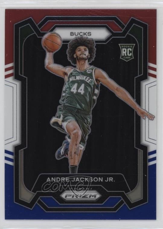 2023-24 Panini Prizm Red White & Blue Prizm Andre Jackson Jr #131 0p31