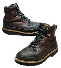 Georgia Giant Brown Leather Thinsulate 6" Steel Toe Boots Lace Up Mens Size 7W