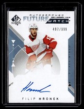 2018-19 SP Authentic Future Watch Autograph Inscriptions Filip Hronek Auto