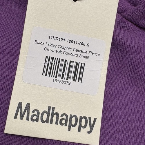 NWT Madhappy Black Friday Sharing is Caring Graphic Fleece Hoodie Sweatshirt S - Picture 5 of 9