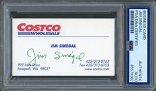 Jim Sinegal SIGNED Business Card Costco Founder Business Slabbed PSA DNA Auto