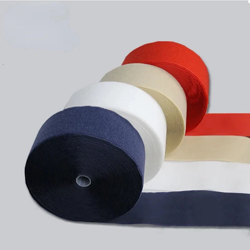 Nastro adesivo gancio e anello velcro larghezza 5 cm accessorio tessitura cucito fai da te borsa panno - Immagine 2 di 4