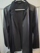 Travelers By Chicos Long Sleeved Drape Front Blazer Jacket. Medium