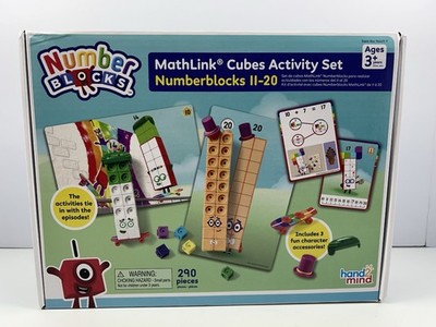 hand2mind Numberblocks MathLink Cubes 11-20 Activity Set Assorted Colors - New