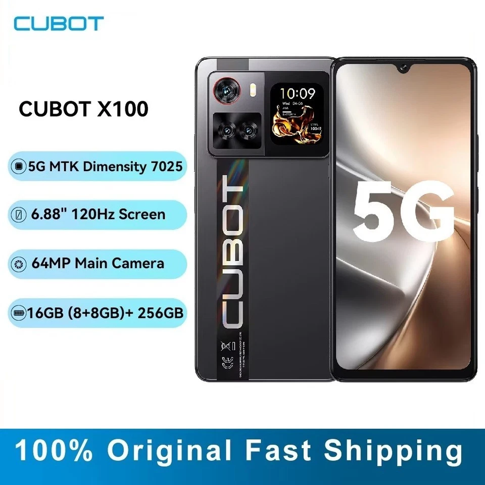 6,88 Zoll Dual Screen Cubot X100 5G Smartphone 16GB+256GB Android 15 5100mAh NFC - Bild 2 von 4