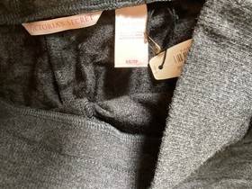 Victoria&rsquo;s Secret heather black Ribbed waist/legs Jogger pants w/pockets XS NWT