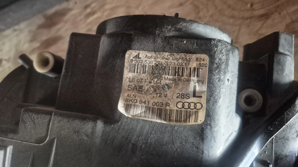 AUDI A4 S4 HEADLIGHT LEFT DRIVER 2009 2010 2011 2012 XENON 8K0941003R - Image 3 of 4