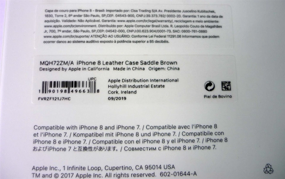 Genuine Apple Leather Case for iPhone 7, 8 & SE (2nd & 3rd Gen) - Saddle Brown - Image 4 of 4