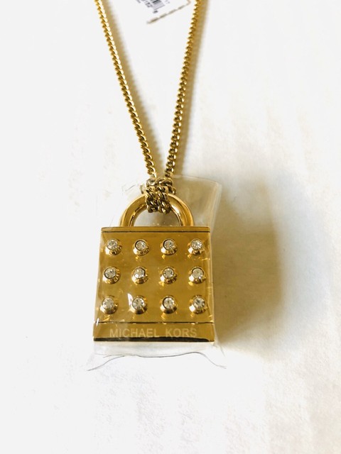 michael kors padlock pendant necklace
