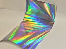 Holographic Rainbow Sign Vinyl Pick Color Size Fantasy Shimmer Neo Oil Slick