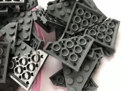 LEGO NEW-#30503-DARK BLUISH GREY-WEDGE PLATE- X CUT CORNER-25 PIECES 