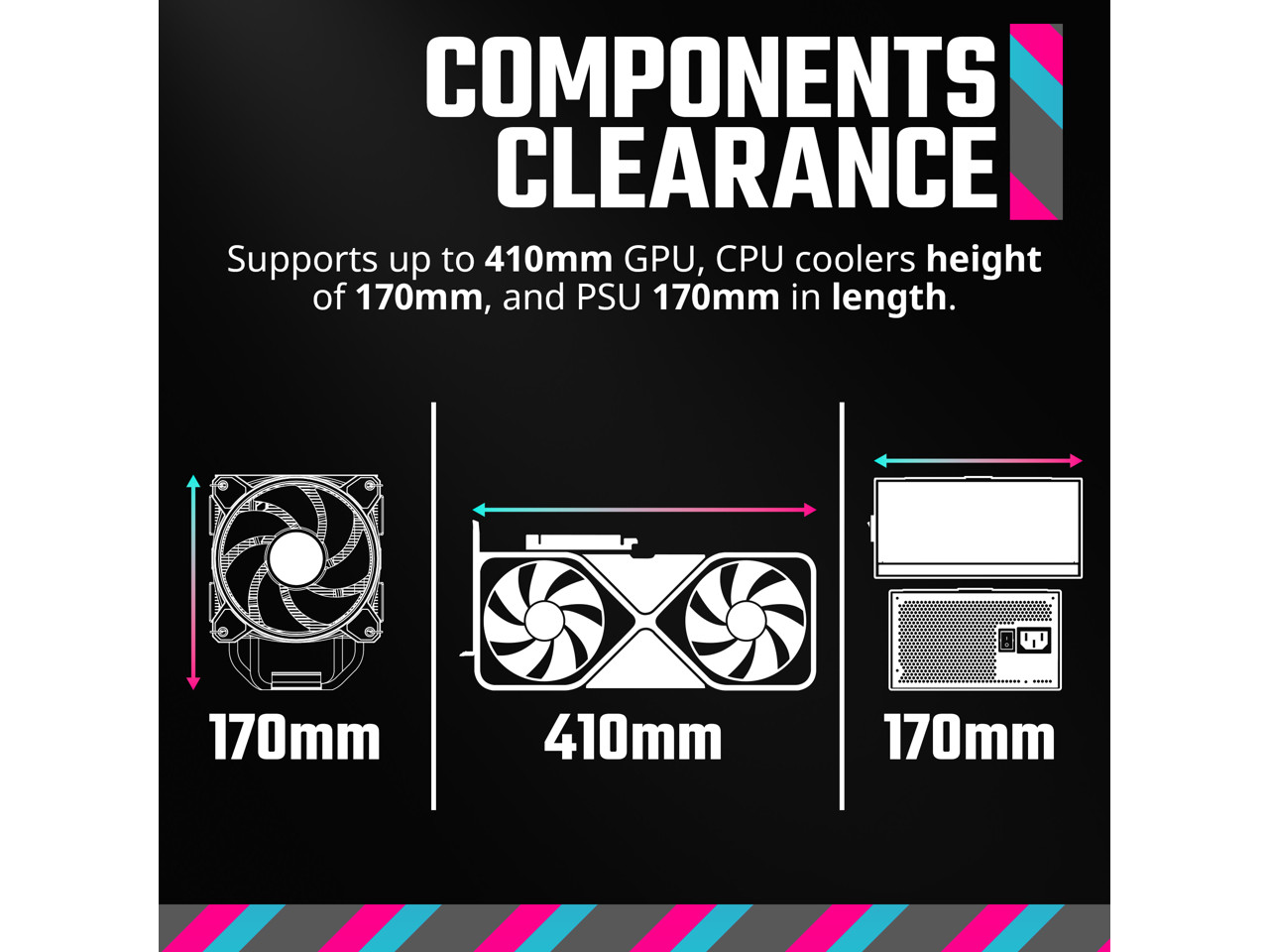 Корпус Cooler Master MasterBox 600 ATX черного цвета материнская плата с подключением к задней панели