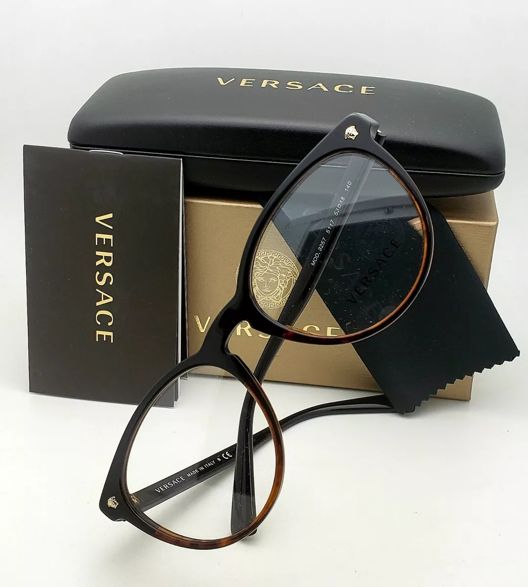 Versace round clearance eyeglasses
