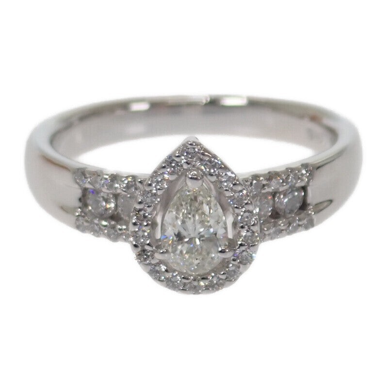 J products K18 teardrop ring S ホワイトトパーズ