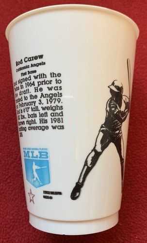1982 Rod Carew 7-11 Slurpee Icee CUP California Angels Vintage Baseball MLB old - Picture 2 of 2