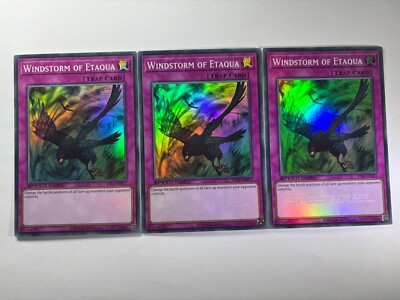 3 x Windstorm Of Etaqua STP3-EN011 Super Rare UNL Edition YuGiOh Playset