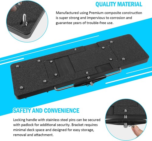 For Minn Kota Edge MKA-23 QRB Quick Release Bracket High Yield Composite 1854023 - Picture 5 of 17