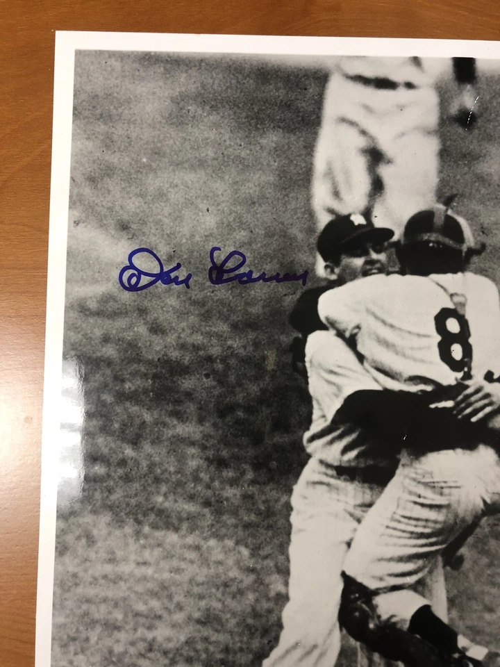 Don Larsen Yankees World Series Perfect Game 8x10 Autographed Photo JSA Authenti - Image 3 of 4