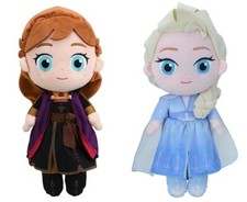 RARE Disney Frozen 2 Anna  Elsa Mega BIG Plush doll SET from JAPAN 34cm 13.4"