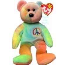 Ty Beanie Baby: Peace Bear 1996 - Multicolor