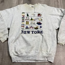 VINTAGE Experience New York City Sweatshirt Adult Large USA Art Mens 90s VTG