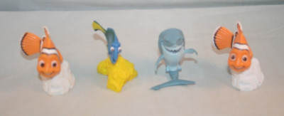 Disney Pixar Finding Nemo Action Figures - Nemo, Dory, Shark - Lot of 4