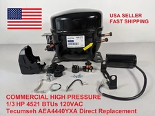 Sikelan GQR12TD Refrigeration Compressor 1/3HP 4521BTU 110-120V R134a HBP