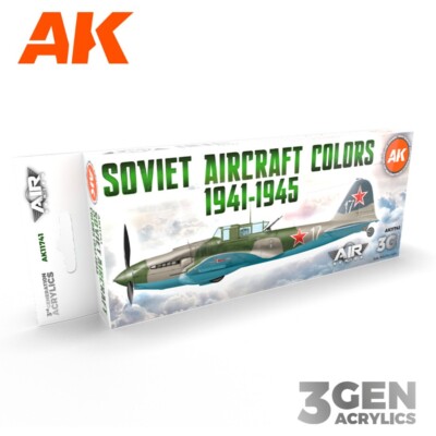 AK Interactive: Soviet Aircraft Colors 1941-1945 - Acrylic Paint Set - AK11741