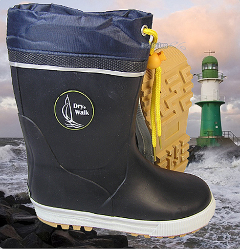 KINDER SEGELSTIEFEL GUMMISTIEFEL YACHTSTIEFEL MARITIM BOOTS SCHUHE STIEFEL  YACHT