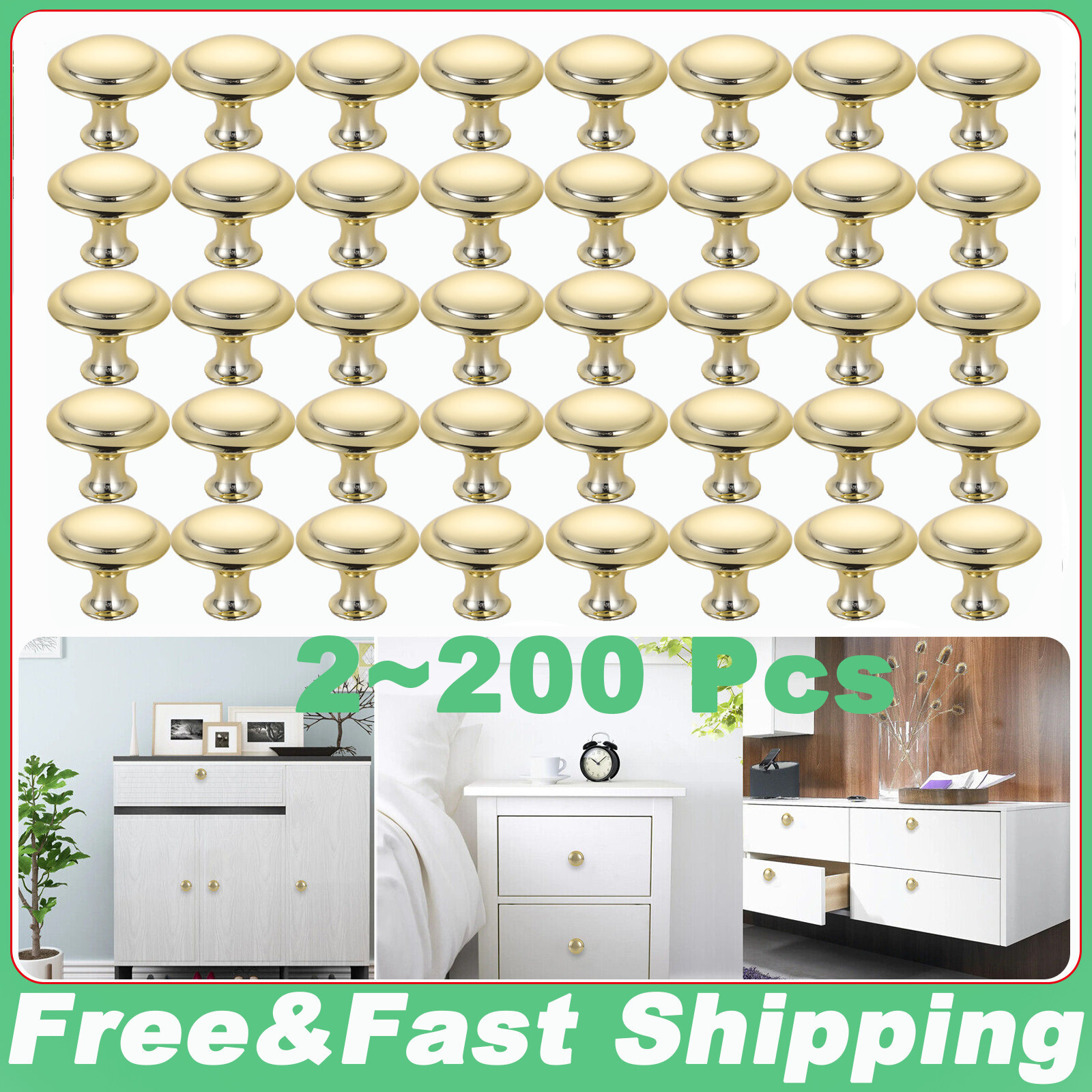 Lot Stainless Steel Door Knobs Cabinet Handles Cupboard Drawer Kitchen Pulls US