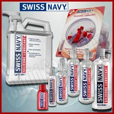 Swiss Navy Silicone Based Lubricant Premium Personal Lube Long Lasting Glide